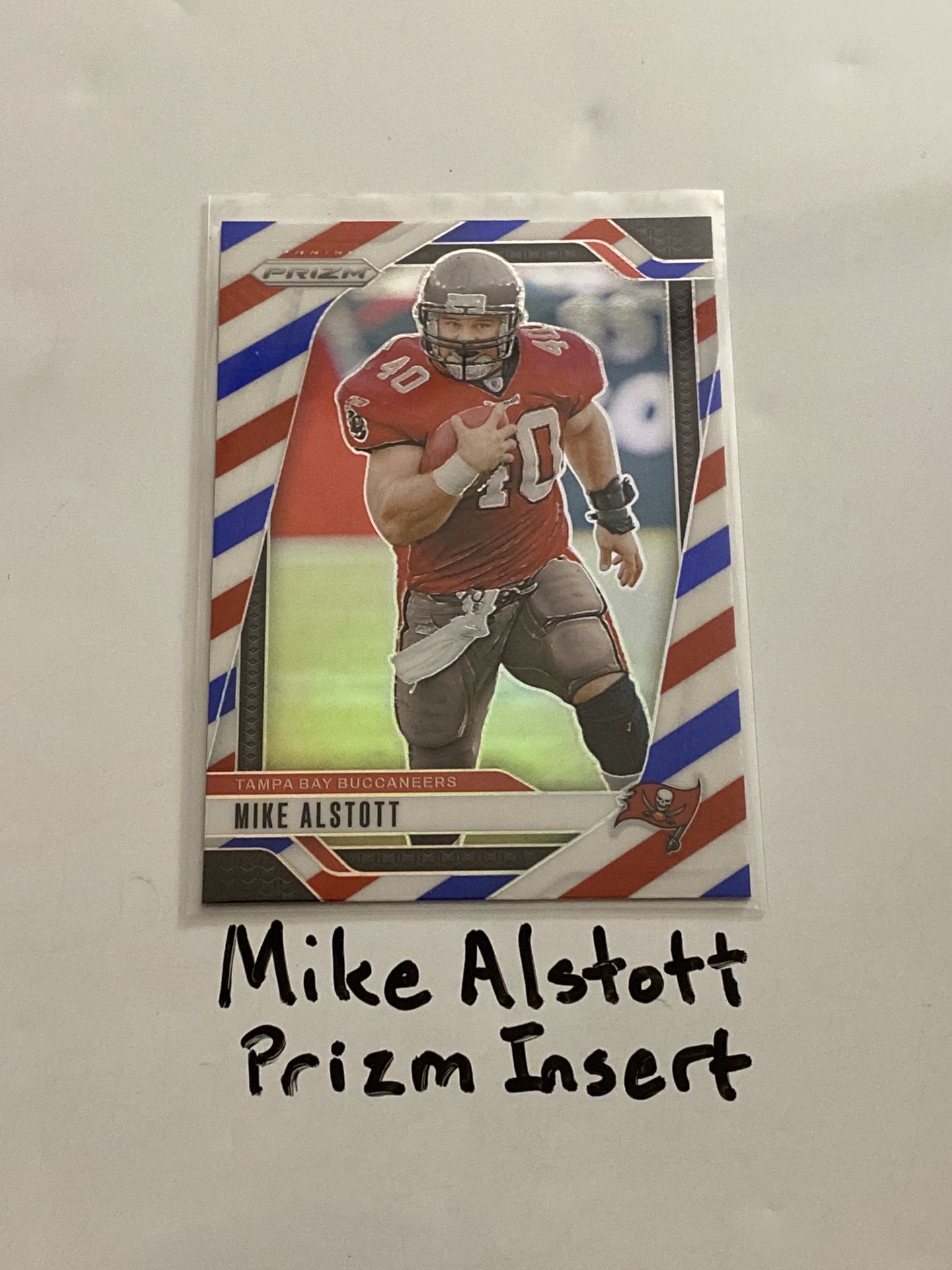 Mike Alstott Tampa Bay Buccaneers All-Pro FB Prizm Short Print Insert Card.