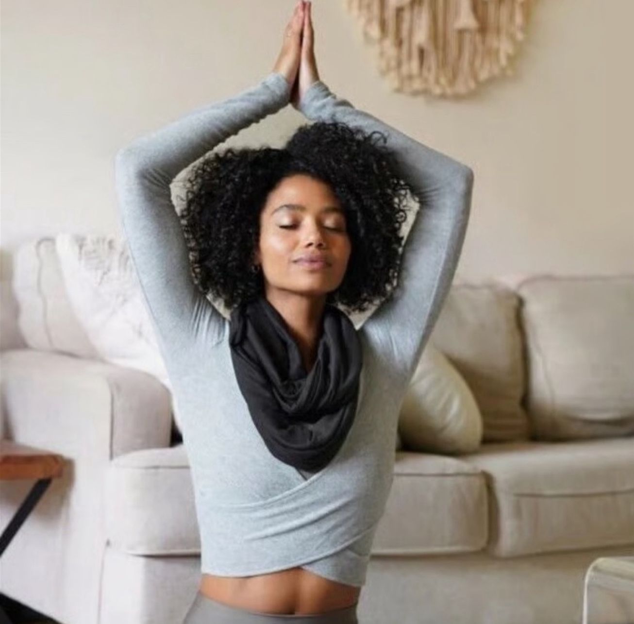 Beyond Yoga Black Scarf