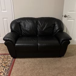 Italian Leather Loveseat 