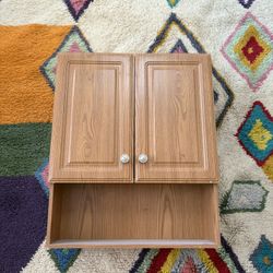 Floating Wooden Cabinet & Shelf 
