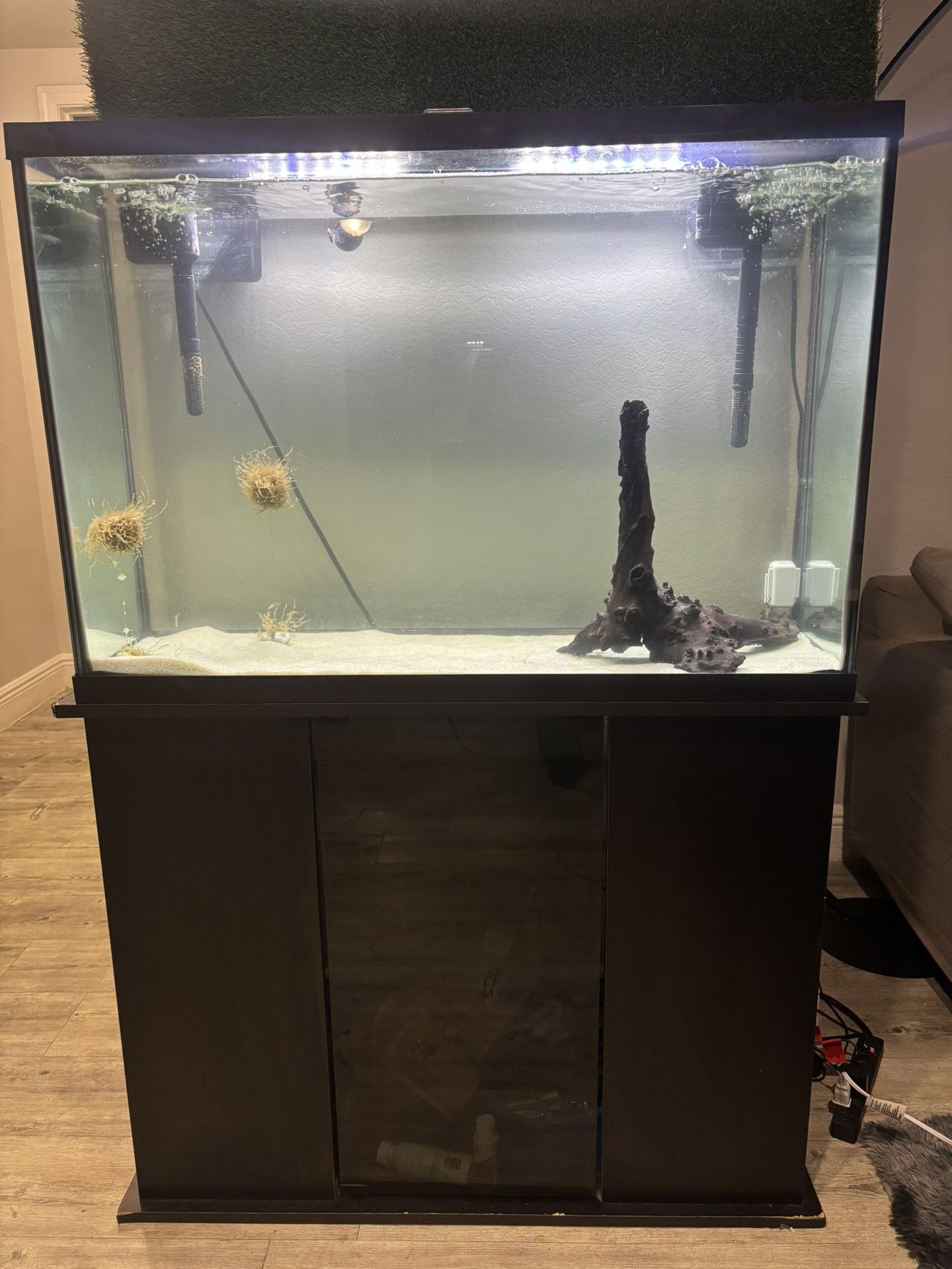 45 gallon fish tank & stand + everything included