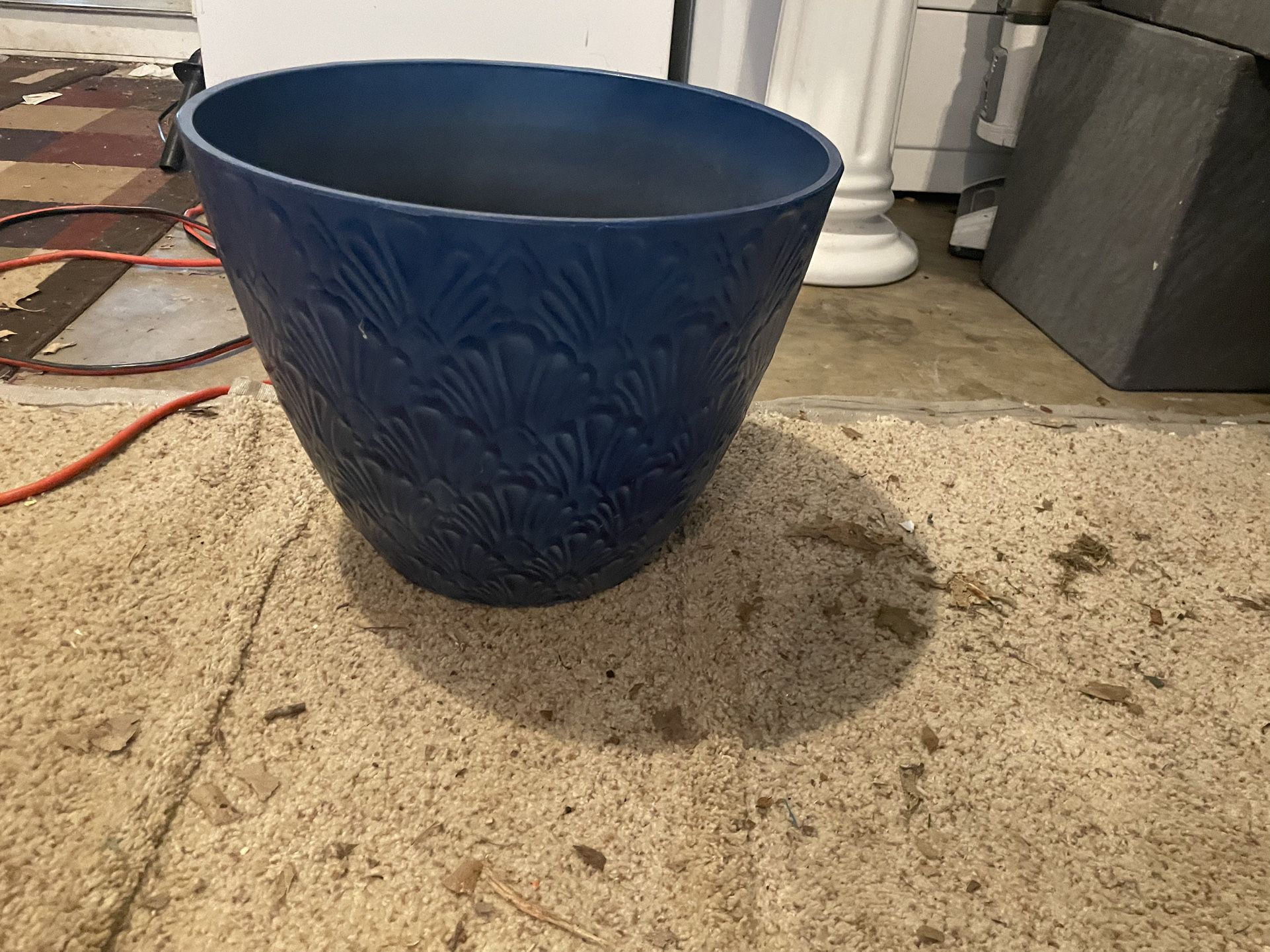 Aqua Blue Flower Pot 