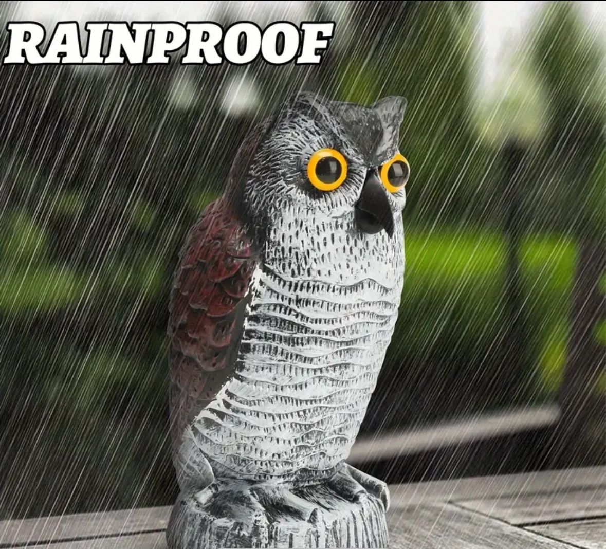 Lifelike Owl Decoy Statues - Perfect for Garden & Yard, Ideal Bird Deterrent