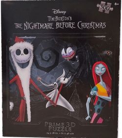 BRAND NEW ✨️SEALED  BOX~Disney Tim Burton's The Nightmare Before Christmas Prime Cardboard 3D 500 Pieces