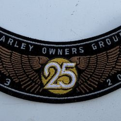 HOG Member Harley Davidson Owners Group 25 Years New Biker Vest Jacket Patch