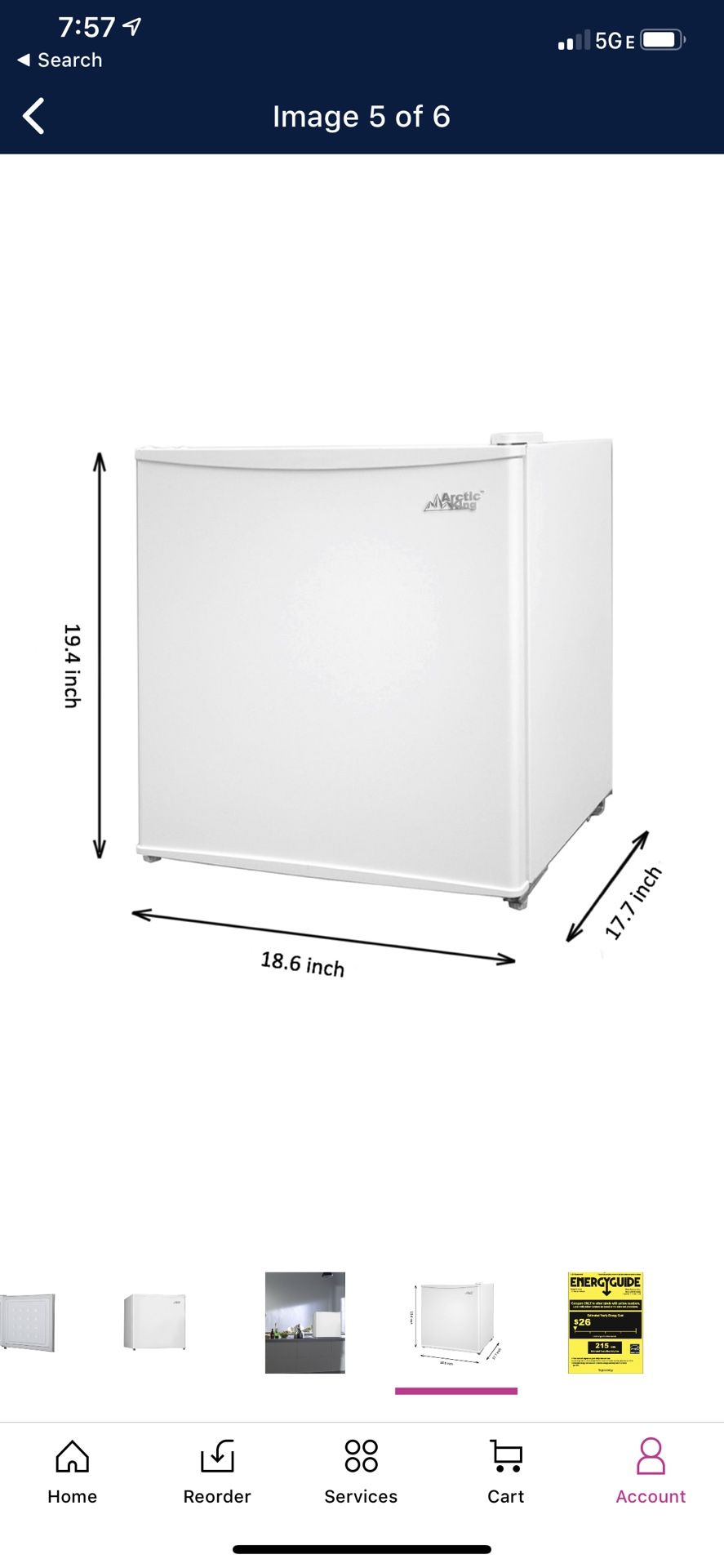 Arctic 1.1 cuft freezer