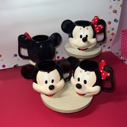 Disney Mickey & Minnie Mouse Mugs NEW