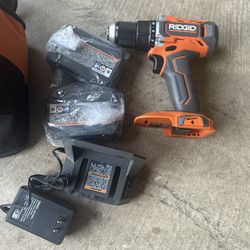 Brand New Ridgid 18v Drill With Batteries