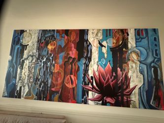 Authentic and original Gus Harper – “Odyssey” | Original Oil on Canvas | 48” × 112”