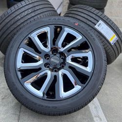 NEW 22” GMC Yukon Sierra Denali Chevy Silverado Tahoe Suburban Wheels Rims Tires 2024