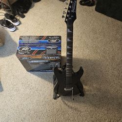 Ibanez Guitar, amp, and stand