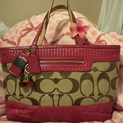 Coach Pink Tote Bag 