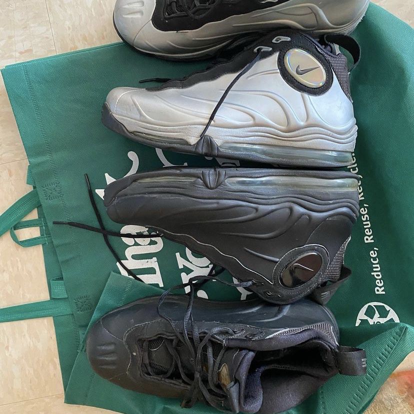 Nike Total Air Foamposite Max silver Size 12. Tim Duncan for Sale in Los  Angeles, CA - OfferUp