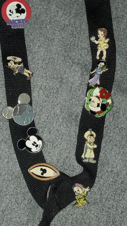 Disney pins with lanyard