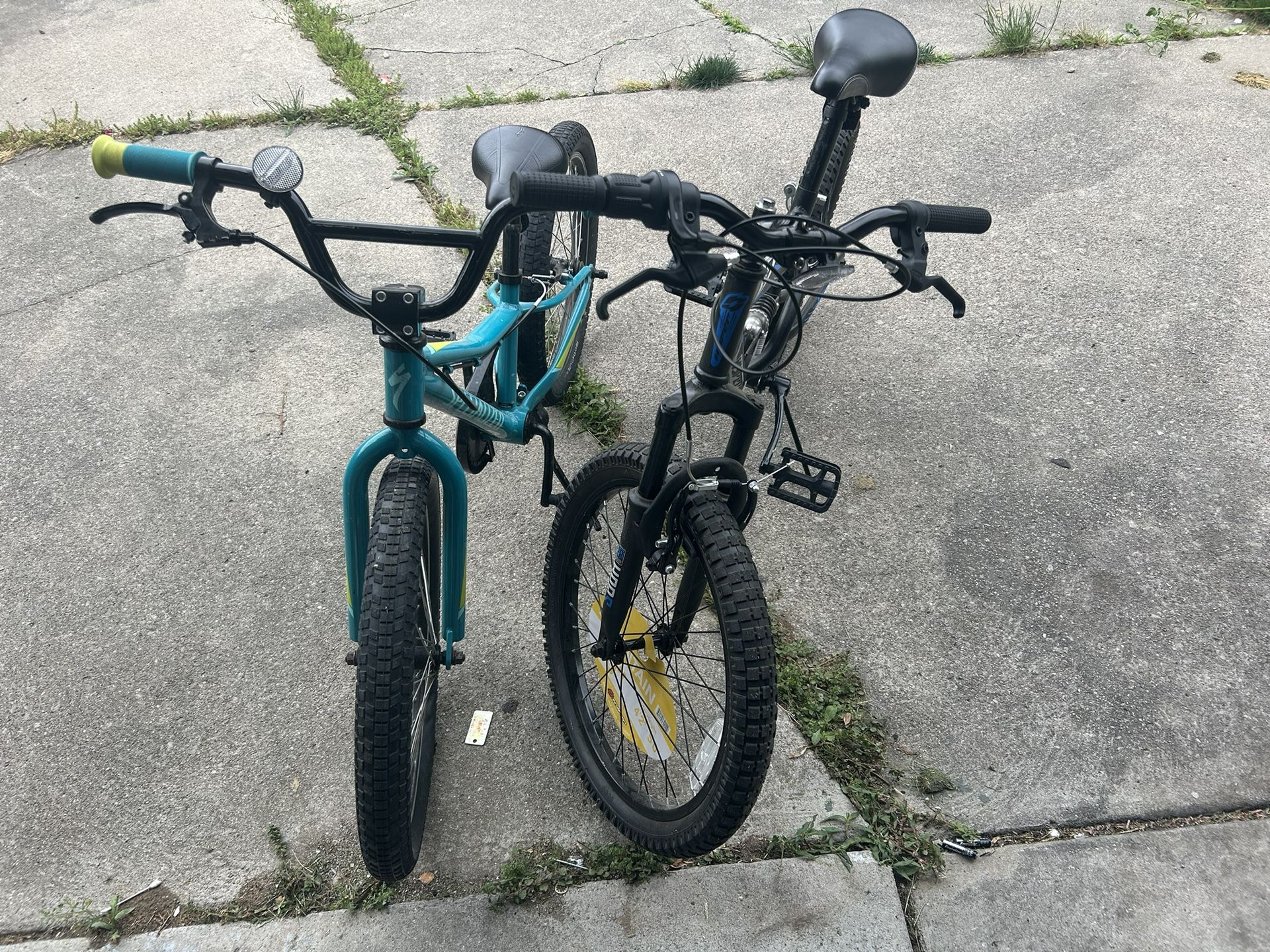 Two Bicycles. One BMX and One Mountain
