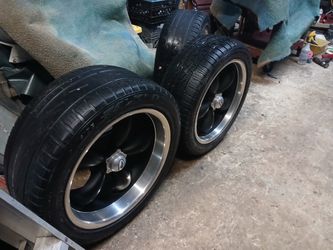 RARE Coys C-5 17x8 & 7 USA  STAGGERED  Aluminum TORQUE THRUST Hot Rod Street GASSER