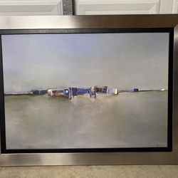 Silver Framed Picture 47”long 35” Wide 3/4 Thick 