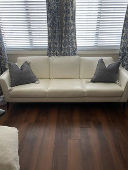 White Leather Sofa $200 OBO