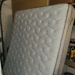 Queen Mattress, Box Spring and Metal Frame