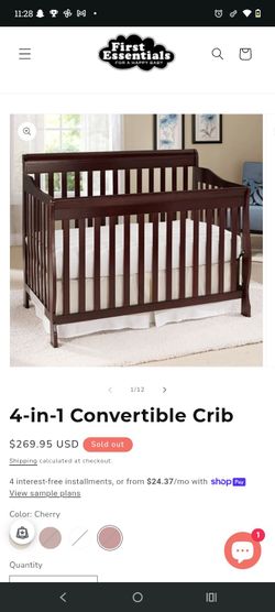 Stephanie 4 in 1 Baby Crib
