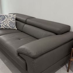 1 sofa 39x84” faux leather gray