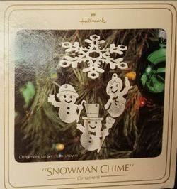 Hallmark Snowman Chime Christmas Ornament