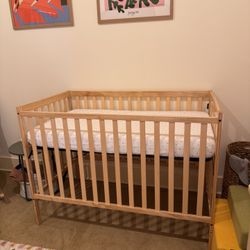 5 in 1 Crib/Toddler Bed & Mattress 