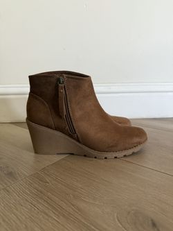 Bobs Memory Foam Heel Ankle Boots