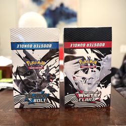 Pokemon Black Bolt White Flare Sealed Booster Bundle Display
