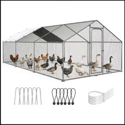 15x10 FT Extra Large Metal Chicken Coop, Walk-in Run
Poultry run pen with waterproof and anti-ultrav
