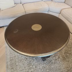 Round Wooden Coffee Table 