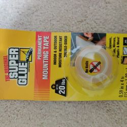 Super Glue Permanent Mounting Tape - Double Sided - Holds 20 lbs! - Used