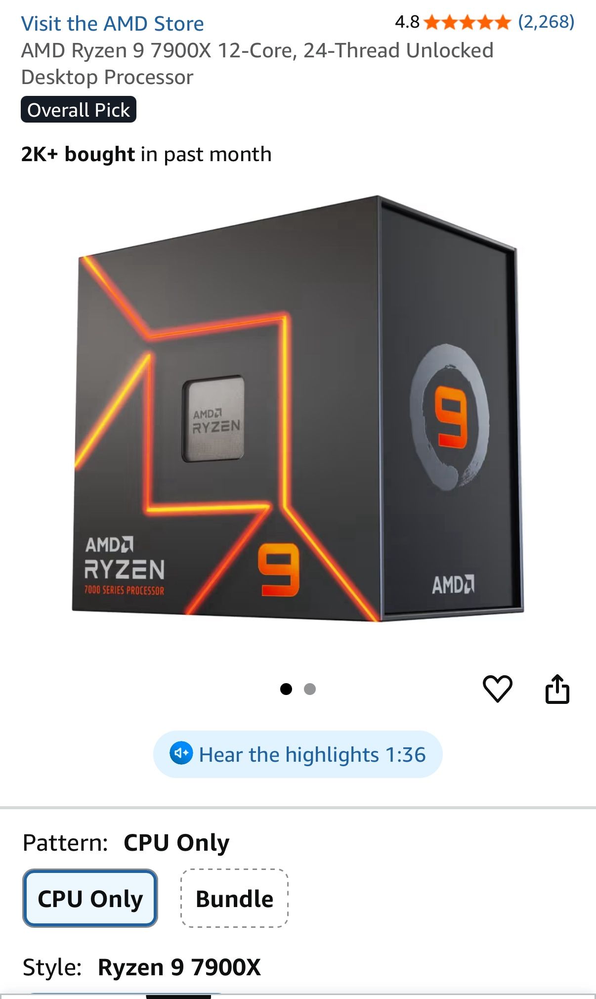 AMD Ryzen 9 7900X