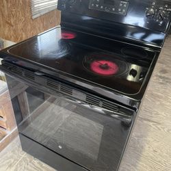 Marble Black Smooth Top Stove 