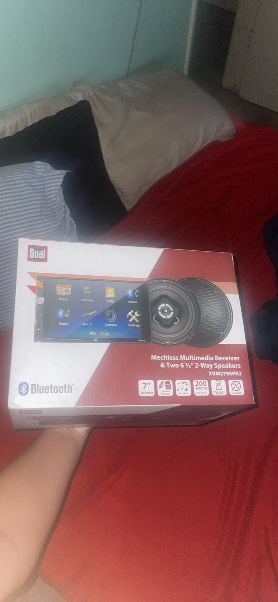 Dual - Multimedia Receiver 2 way speaker Bluetooth car speakers