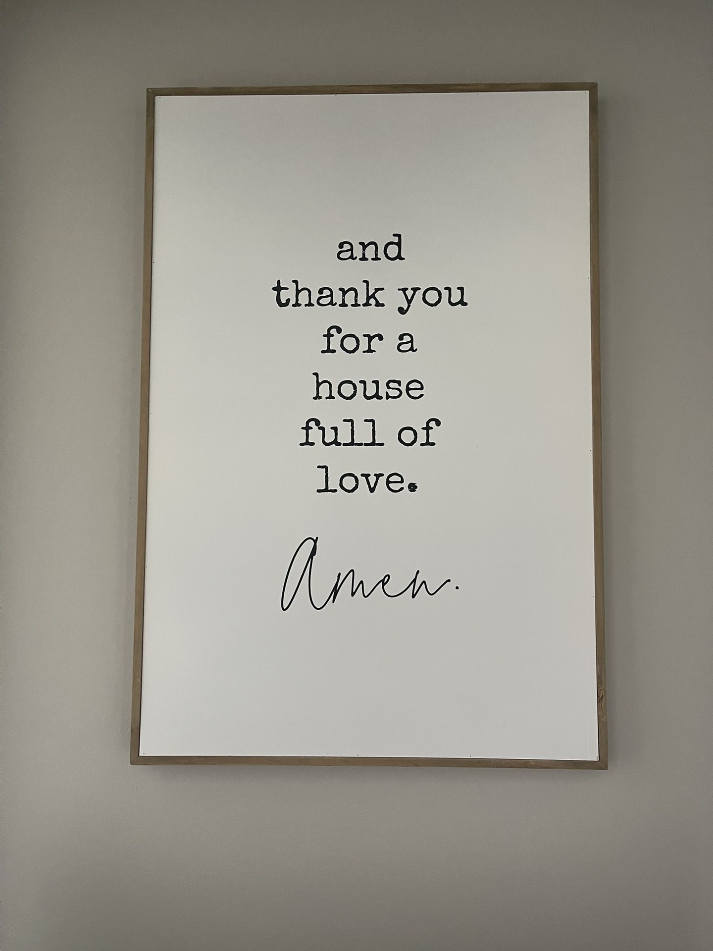 Large Framed Quote