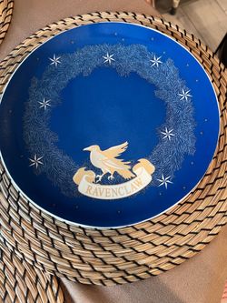 HARRY POTTER 4 PIECE LARGE 10" DINNER CERAMIC PLATE SET RAVENCLAW - BRAND NEW