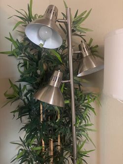 3 bulb silver lamp