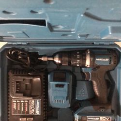 Hercules drill, 2 , 20v.  batteries, charger