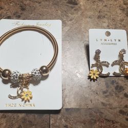 Bracelet And Matching Earrings Set  $10 