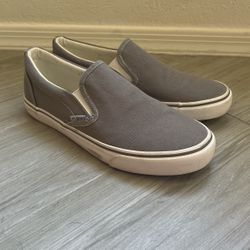 Grey Slip On Canvas Sneaker