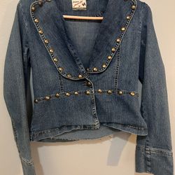 jean jacket with buttons 