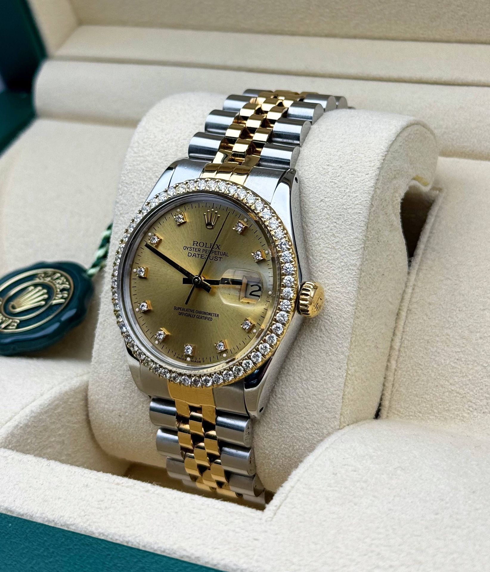 Rolex Datejust 36mm 18k yellow gold stainless steel 16013...
