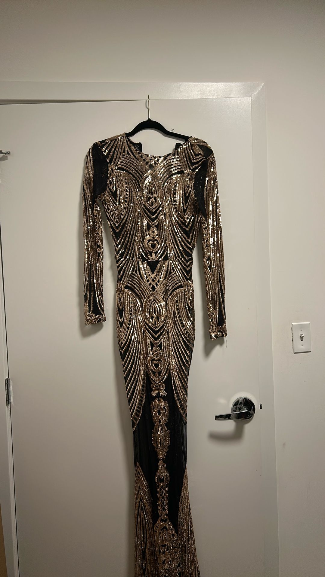 Gold Sequin Ball Gown