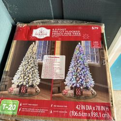 6.5 Pre-Lit Flocked Christmas Tree