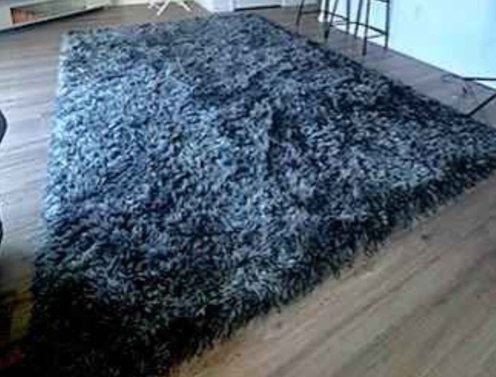 Rug, 8x10 gray room size rug, Plush Shag