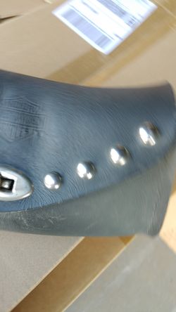 OEM Harley road King Softail windshield leather bag