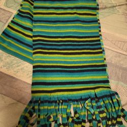 Fleece Striped Scarf New