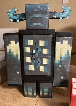 DIY Minecraft Warden From Scratch, Minecraft Papercraft Warden