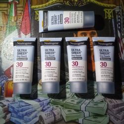 5x Neutrogena Ultra Sheer SPF 30 Sunscreen lotion